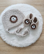 Babymützen Set Löwe – Mütze, Babyschuhe, Greifring & Schnullerkette