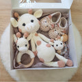 Baby Geschenkset Giraffe – Schmusetier, Schnullerkette & Greifring