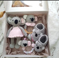 Baby Geschenkset Koala Mädchen – Schmusetier, Schnullerkette & Greifring