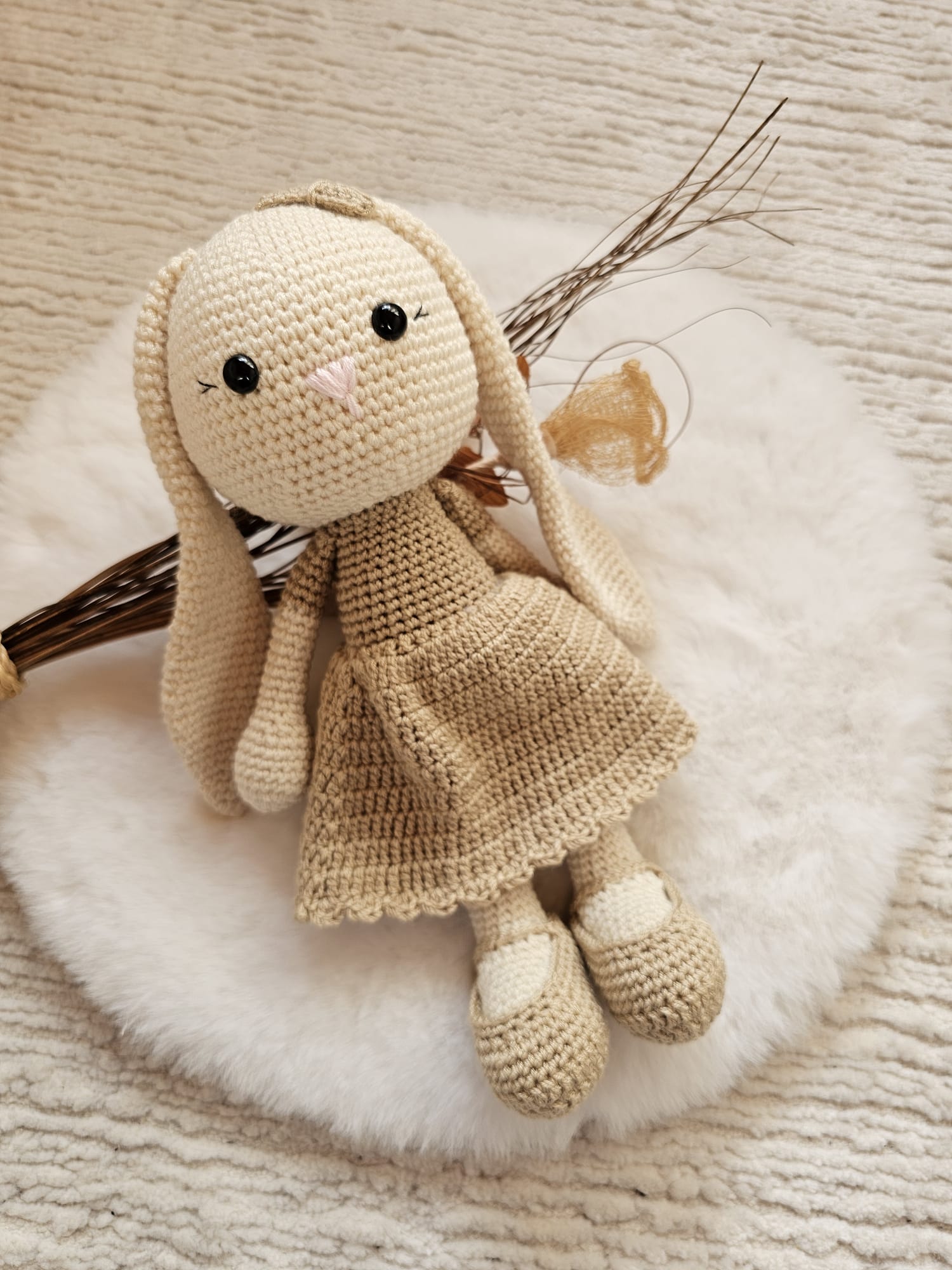 Schmusetier Hase – beige/creme