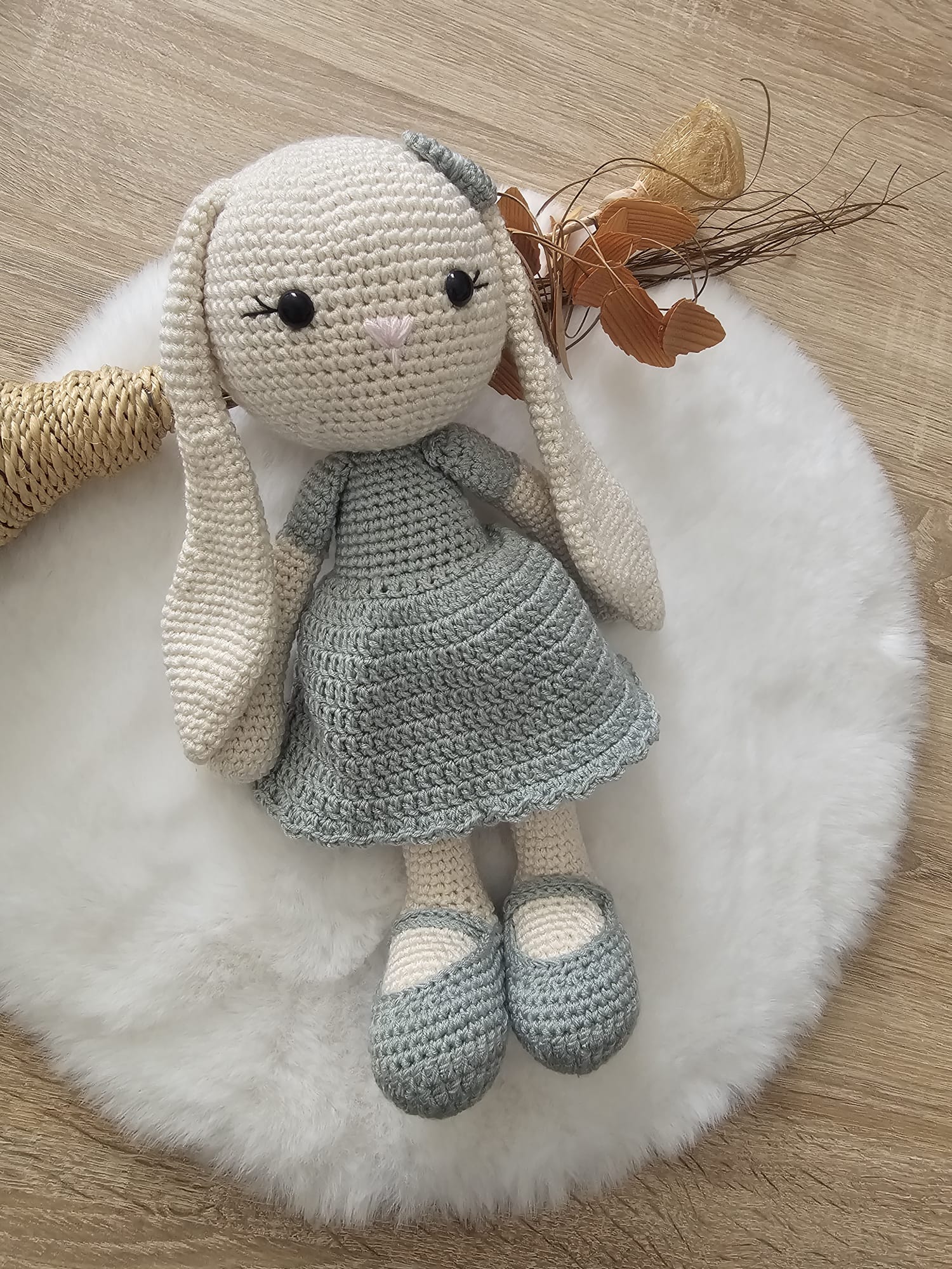 Schmusetier Hase – beige/naturweiß