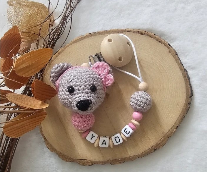 Schnullerkette mit Namen | Personalisierte Schnullerkette | Babygeschenke zur Geburt