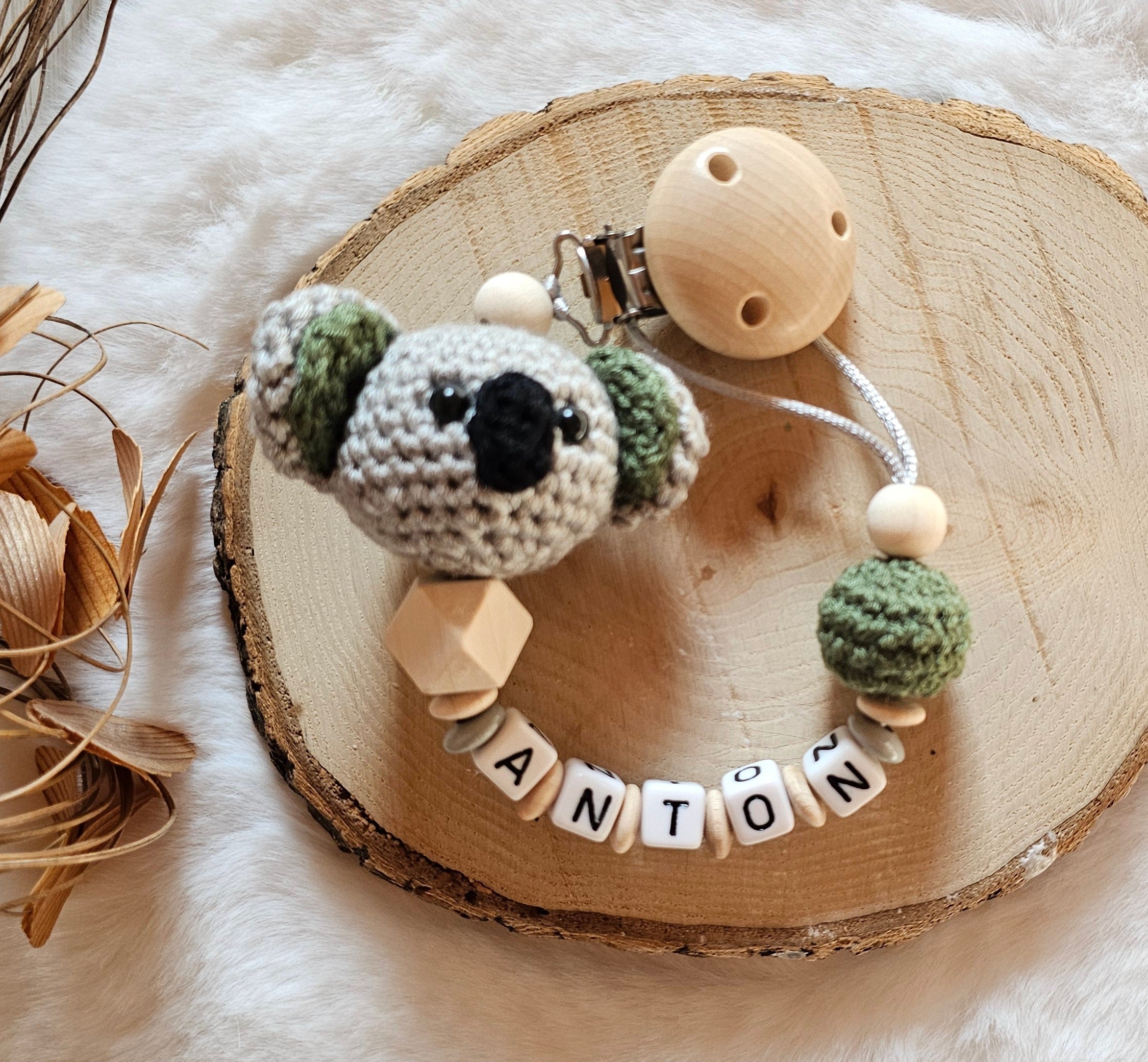 Schnullerkette mit Namen | Koala | personalisierte Schnullerkette | Babygeschenke zur Geburt zur