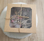 Baby Geschenkset Bär – Schnullerkette mit Namen