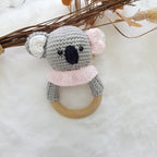 Baby Geschenkset Koala Mädchen – Schmusetier, Schnullerkette & Greifring