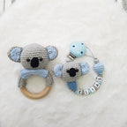 Baby Geschenkset Koala Junge – Schmusetier, Schnullerkette & Greifring