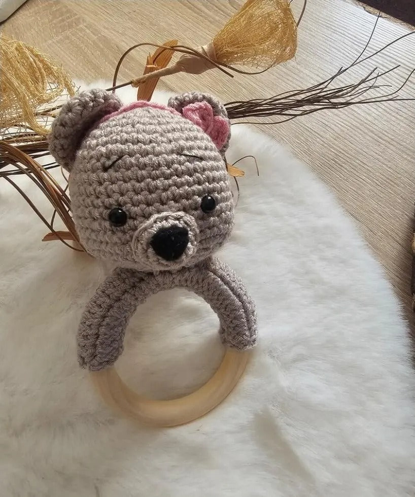 Baby Geschenkset Bär – Schnullerkette mit Namen