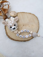 Baby Geschenkset Rehkitz – Schmusetier, Schnullerkette, Greifring & Babyschuhe