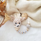 Baby Geschenkset Rehkitz – Schmusetier, Schnullerkette, Greifring & Babyschuhe