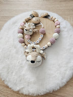 Baby Geschenkset Rehkitz – Kinderwagenkette, Schnullerkette & Greifring